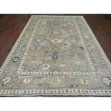 Load image into Gallery viewer, 8&#39;6&quot;x11&#39;2&quot; Khaki Brown, 100% Wool, Afghan Angora Oushak With All Over Pattern, Hand Knotted, Vegetable Dyes, Oriental Rug FWR125052