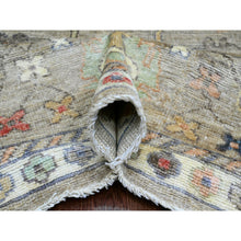 Load image into Gallery viewer, 8&#39;6&quot;x11&#39;2&quot; Khaki Brown, 100% Wool, Afghan Angora Oushak With All Over Pattern, Hand Knotted, Vegetable Dyes, Oriental Rug FWR125052