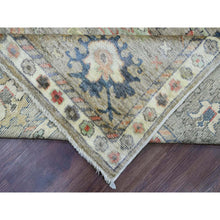Load image into Gallery viewer, 8&#39;6&quot;x11&#39;2&quot; Khaki Brown, 100% Wool, Afghan Angora Oushak With All Over Pattern, Hand Knotted, Vegetable Dyes, Oriental Rug FWR125052