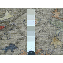 Load image into Gallery viewer, 8&#39;6&quot;x11&#39;2&quot; Khaki Brown, 100% Wool, Afghan Angora Oushak With All Over Pattern, Hand Knotted, Vegetable Dyes, Oriental Rug FWR125052