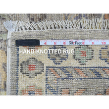 Load image into Gallery viewer, 8&#39;6&quot;x11&#39;2&quot; Khaki Brown, 100% Wool, Afghan Angora Oushak With All Over Pattern, Hand Knotted, Vegetable Dyes, Oriental Rug FWR125052