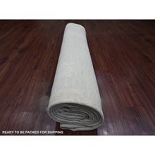 Load image into Gallery viewer, 10&#39;x13&#39;8&quot; Medium Gray, Afghan Angora Oushak with All Over Leaf Design, Hand Knotted, Natural Dyes, 100% Wool, Oriental Rug FWR125058