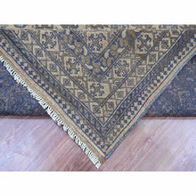 Load image into Gallery viewer, 8&#39;6&quot;x11&#39;4&quot; Boulder Ivory, Vintage Turkoman With Repetitive Bokara Design, Hand Knotted, 100% Wool, Oriental Rug FWR125070