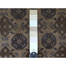 Load image into Gallery viewer, 8&#39;6&quot;x11&#39;4&quot; Boulder Ivory, Vintage Turkoman With Repetitive Bokara Design, Hand Knotted, 100% Wool, Oriental Rug FWR125070