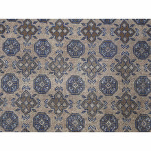 Load image into Gallery viewer, 8&#39;6&quot;x11&#39;4&quot; Boulder Ivory, Vintage Turkoman With Repetitive Bokara Design, Hand Knotted, 100% Wool, Oriental Rug FWR125070