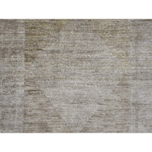 Load image into Gallery viewer, 8&#39;2&quot;x9&#39;7&quot; Khaki Brown, Peshawar With Turkish Kars Inspired Design, Geometric Pattern, High Mountain Wool, Hand Knotted, Oriental Rug FWR125082
