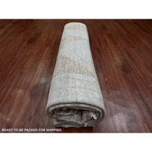 Load image into Gallery viewer, 8&#39;2&quot;x9&#39;7&quot; Khaki Brown, Peshawar With Turkish Kars Inspired Design, Geometric Pattern, High Mountain Wool, Hand Knotted, Oriental Rug FWR125082