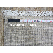 Load image into Gallery viewer, 8&#39;2&quot;x9&#39;7&quot; Khaki Brown, Peshawar With Turkish Kars Inspired Design, Geometric Pattern, High Mountain Wool, Hand Knotted, Oriental Rug FWR125082