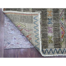 Load image into Gallery viewer, 5&#39;8&quot;x8&#39;10&quot; Nevada Gray, Moroccan Berber Influence With Geometric Pattern, High Mountain Wool, Denser Weave, Hand Knotted, Oriental Rug FWR125088