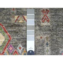 Load image into Gallery viewer, 5&#39;8&quot;x8&#39;10&quot; Nevada Gray, Moroccan Berber Influence With Geometric Pattern, High Mountain Wool, Denser Weave, Hand Knotted, Oriental Rug FWR125088