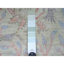 Load image into Gallery viewer, 2&#39;7&quot;x9&#39;8&quot; Pistachio Green, Afghan Peshawar With Birds Of Paradise Design, Hand Knotted, Soft Wool, Vegetable Dyes, Runner, Oriental Rug FWR125118