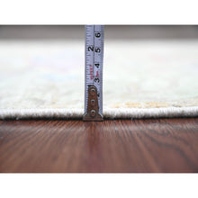 Load image into Gallery viewer, 2&#39;7&quot;x9&#39;8&quot; Pistachio Green, Afghan Peshawar With Birds Of Paradise Design, Hand Knotted, Soft Wool, Vegetable Dyes, Runner, Oriental Rug FWR125118