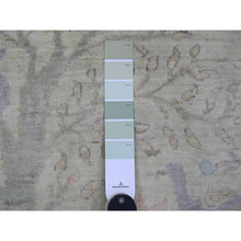 Load image into Gallery viewer, 2&#39;6&quot;x11&#39;4&quot; Celadon Green, Afghan Peshawar with Birds of Paradise Design, Hand Knotted, Soft 100% Wool, Vegetable Dyes, Runner, Oriental Rug FWR125124