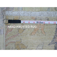 Load image into Gallery viewer, 2&#39;6&quot;x11&#39;4&quot; Celadon Green, Afghan Peshawar with Birds of Paradise Design, Hand Knotted, Soft 100% Wool, Vegetable Dyes, Runner, Oriental Rug FWR125124