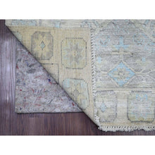 Load image into Gallery viewer, 3&#39;3&quot;x10&#39; Chiffon White, Washed Out Anatolian Village Inspired With Geometric Medallion Design, High Mountain Wool, Hand Knotted, Runner, Oriental Rug FWR125160