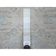 Load image into Gallery viewer, 3&#39;3&quot;x10&#39; Chiffon White, Washed Out Anatolian Village Inspired with Geometric Medallion Design, High Mountain Wool, Hand Knotted, Runner, Oriental Rug FWR125160
