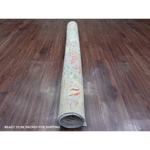 Load image into Gallery viewer, 5&#39;x6&#39;9&quot; Mink Gray, Hand Knotted, Afghan Peshawar with Birds of Paradise Design, Soft Wool, Natural Dyes, Oriental Rug FWR125190