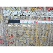 Load image into Gallery viewer, 5&#39;x6&#39;9&quot; Nevada Gray, Afghan Peshawar with Birds of Paradise Design, Natural Dyes, Hand Knotted, Soft Wool, Oriental Rug FWR538740