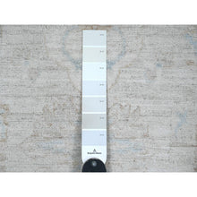 Load image into Gallery viewer, 2&#39;6&quot;x11&#39;7&quot; Medium Gray, Washed Out Oushak With Dragon Design, Peshawar, High Mountain Wool, Hand Knotted, Densely Woven, Runner, Oriental Rug FWR125202