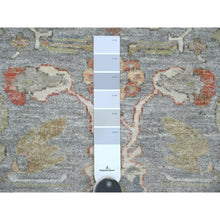 Load image into Gallery viewer, 2&#39;8&quot;x15&#39;6&quot; Misty Gray, Aryana Collection, Karajeh Design, Densely Woven, Hand Knotted, 100% Wool, Xl Runner, Oriental Rug FWR125208