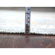 Load image into Gallery viewer, 2&#39;8&quot;x15&#39;6&quot; Misty Gray, Aryana Collection, Karajeh Design, Densely Woven, Hand Knotted, 100% Wool, Xl Runner, Oriental Rug FWR125208
