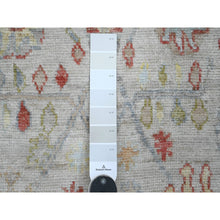 Load image into Gallery viewer, 4&#39;1&quot;x10&#39;1&quot; Cascading White, Hand Knotted, Afghan Angora Oushak With All Over Leaf Design, Veggie Dyes, Pure Wool, Wide Runner, Oriental Rug FWR125262