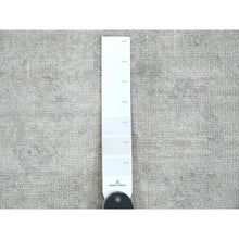 Load image into Gallery viewer, 4&#39;1&quot;x19&#39;8&quot; Smoke White, Afghan Angora Oushak With Leaf Design, Hand Knotted, Natural Dyes, 100% Wool, Wide And Long Runner, Oriental Rug FWR125268