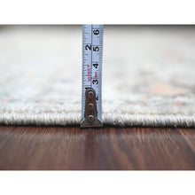 Load image into Gallery viewer, 4&#39;x6&#39; Battleship Gray, Hand Knotted, Afghan Angora Oushak With All Over Pattern, Vegetable Dyes, 100% Wool, Oriental Rug FWR125274