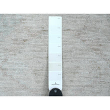 Load image into Gallery viewer, 3&#39;x9&#39;7&quot; Medium Gray, Afghan Angora Oushak With All Over Pattern, Natural Dyes, Hand Knotted, 100% Wool, Runner, Oriental Rug FWR125280