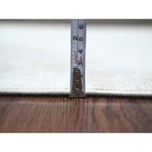 Load image into Gallery viewer, 3&#39;x9&#39;7&quot; Medium Gray, Afghan Angora Oushak With All Over Pattern, Natural Dyes, Hand Knotted, 100% Wool, Runner, Oriental Rug FWR125280