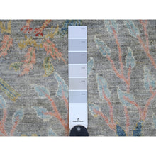 Load image into Gallery viewer, 6&#39;x12&#39; Spanish Gray, Afghan Peshawar with Birds of Paradise Design, Hand Knotted, Soft Wool, Veggie Dyes, Gallery Size, Wide Runner, Oriental Rug FWR125340