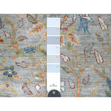 Load image into Gallery viewer, 2&#39;x6&#39;2&quot; Misty Gray, Afghan Peshawar with Birds of Paradise Design, Hand Knotted, Vegetable Dyes, Soft Wool, Narrow Runner, Oriental Rug FWR125358