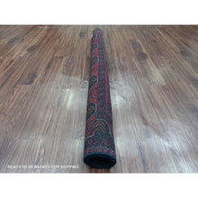 Load image into Gallery viewer, 4&#39;10&quot;x6&#39;6&quot; Deep and Saturated Red, Afghan Khamyab with Geometric Medallions Design, Soft and Shiny Wool, Hand Knotted, Oriental Rug FWR125430