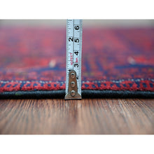 Load image into Gallery viewer, 2&#39;8&quot;x16&#39;3&quot; Vermilion Red, Afghan Khamyab With All Over Geometric Pattern, Pure Wool, Vegetable Dyes, Hand Knotted, Xl Runner, Oriental Rug FWR125466