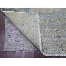 Load image into Gallery viewer, 8&#39;x8&#39; Spanish Gray, Hand Knotted, Fine Kashkuli Gabbeh with Small Animal Figurines, Soft Wool, Vegetable Dyes, Square, Oriental Rug FWR125490