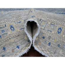 Load image into Gallery viewer, 8&#39;x8&#39; Spanish Gray, Hand Knotted, Fine Kashkuli Gabbeh with Small Animal Figurines, Soft Wool, Vegetable Dyes, Square, Oriental Rug FWR125490
