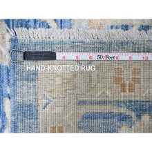 Load image into Gallery viewer, 8&#39;9&quot;x11&#39;7&quot; Bayern Blue, Peshawar with Heriz All Over Design, Densely Woven, Hand Knotted, High Mountain Wool, Natural Dyes, Oriental Rug FWR125502