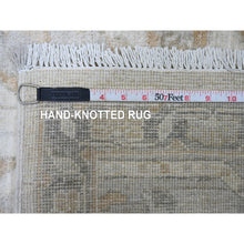 Load image into Gallery viewer, 9&#39;x11&#39; Pearl White, Peshawar With Heriz All Over Design, Hand Knotted, Densely Woven, Aryana Collection, High Mountain Wool, Vegetable Dyes, Oriental Rug FWR125508