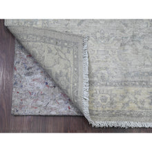 Load image into Gallery viewer, 2&#39;10&quot;x31&#39;9&quot; Medium Gray, Washed Out Peshawar with Heriz All Over Design, High Mountain Wool, Densely Woven, Hand Knotted, XL Runner, Oriental Rug FWR125514