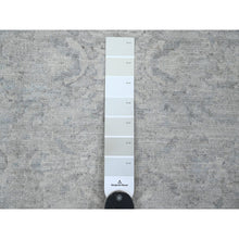 Load image into Gallery viewer, 2&#39;10&quot;x31&#39;9&quot; Medium Gray, Washed Out Peshawar with Heriz All Over Design, High Mountain Wool, Densely Woven, Hand Knotted, XL Runner, Oriental Rug FWR125514