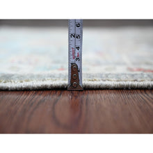 Load image into Gallery viewer, 2&#39;7&quot;x12&#39;3&quot; Medium Gray, Peshawar With Heriz Design, High Mountain Wool, Hand Knotted, Densely Woven, Vegetable Dyes, Runner, Oriental Rug FWR125520