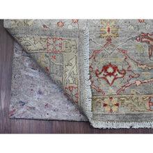 Load image into Gallery viewer, 3&#39;1&quot;x15&#39;10&quot; Misty Gray, Peshawar With Bijar Garus Design, Hand Knotted, High Mountain Wool, Vegetable Dyes, Densely Woven, Xl Runner, Oriental Rug FWR125526