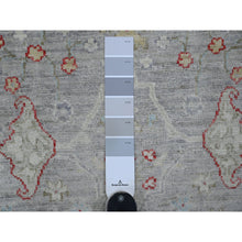 Load image into Gallery viewer, 3&#39;1&quot;x15&#39;10&quot; Misty Gray, Peshawar With Bijar Garus Design, Hand Knotted, High Mountain Wool, Vegetable Dyes, Densely Woven, Xl Runner, Oriental Rug FWR125526