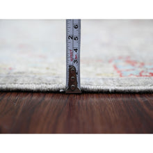 Load image into Gallery viewer, 3&#39;1&quot;x15&#39;10&quot; Misty Gray, Peshawar With Bijar Garus Design, Hand Knotted, High Mountain Wool, Vegetable Dyes, Densely Woven, Xl Runner, Oriental Rug FWR125526