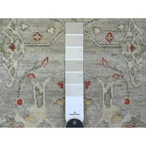 3'x5'1" Stone Gray, Peshawar With Bijar Garus Design, High Mountain Wool, Hand Knotted, Vegetable Dyes, Densely Woven, Oriental Rug FWR125538