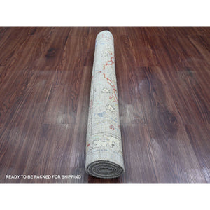 3'x5'1" Stone Gray, Peshawar With Bijar Garus Design, High Mountain Wool, Hand Knotted, Vegetable Dyes, Densely Woven, Oriental Rug FWR125538