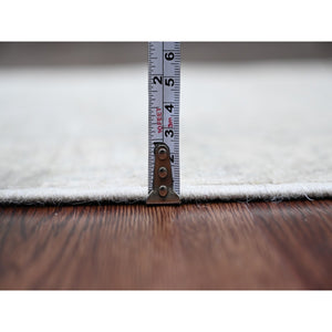 2'3"x29'4" Medium Gray, Peshawar with All Over Heriz Design, High Mountain Wool, Hand Knotted, Vegetable Dyes, Densely Woven, XL Runner, Oriental Rug FWR125556