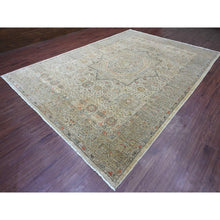 Load image into Gallery viewer, 9&#39;8&quot;x13&#39;9&quot; Medium Gray, 14th Century Mamluk Dynasty Pattern With Star Medallion Design, High Mountain Wool, Hand Knotted, Oriental Rug FWR125562