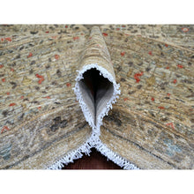 Load image into Gallery viewer, 9&#39;8&quot;x13&#39;9&quot; Medium Gray, 14th Century Mamluk Dynasty Pattern with Star Medallion Design, High Mountain Wool, Hand Knotted, Oriental Rug FWR125562