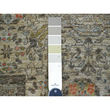 Load image into Gallery viewer, 9&#39;8&quot;x13&#39;9&quot; Medium Gray, 14th Century Mamluk Dynasty Pattern With Star Medallion Design, High Mountain Wool, Hand Knotted, Oriental Rug FWR125562